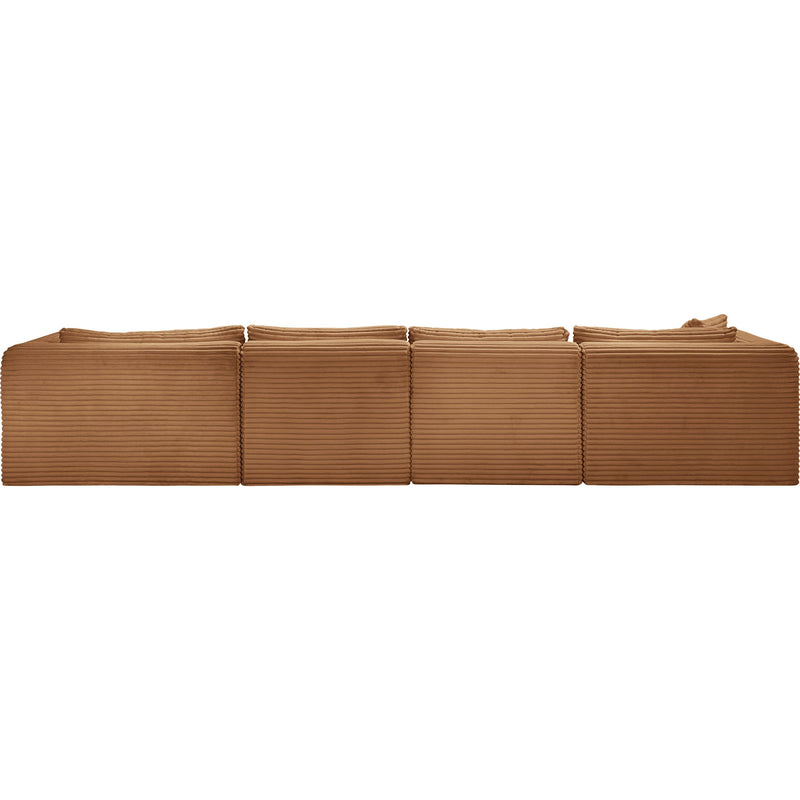 Meridian Shaggy Saddle Corduroy Performance Fabric Modular Sectional IMAGE 5