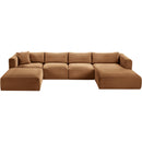 Meridian Shaggy Saddle Corduroy Performance Fabric Modular Sectional IMAGE 6