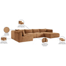Meridian Shaggy Saddle Corduroy Performance Fabric Modular Sectional IMAGE 13