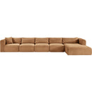 Meridian Shaggy Saddle Corduroy Performance Fabric Modular Sectional IMAGE 3