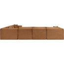 Meridian Shaggy Saddle Corduroy Performance Fabric Modular Sectional IMAGE 5