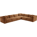 Meridian Shaggy Saddle Corduroy Performance Fabric Modular Sectional IMAGE 6