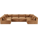 Meridian Shaggy Saddle Corduroy Performance Fabric Modular Sectional IMAGE 6