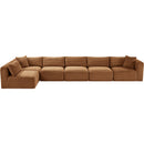 Meridian Shaggy Saddle Corduroy Performance Fabric Modular Sectional IMAGE 5