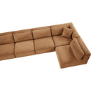 Meridian Shaggy Saddle Corduroy Performance Fabric Modular Sectional IMAGE 9