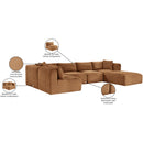 Meridian Shaggy Saddle Corduroy Performance Fabric Modular Sectional IMAGE 14