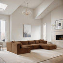 Meridian Shaggy Saddle Corduroy Performance Fabric Modular Sectional IMAGE 2