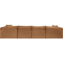 Meridian Shaggy Saddle Corduroy Performance Fabric Modular Sectional IMAGE 5