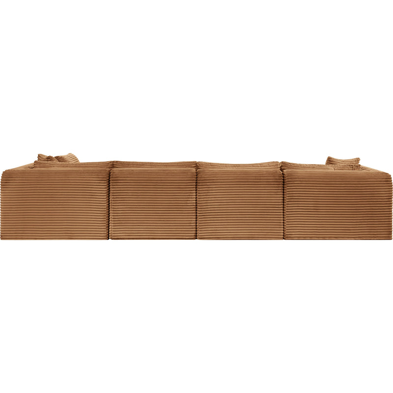 Meridian Shaggy Saddle Corduroy Performance Fabric Modular Sectional IMAGE 5