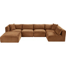 Meridian Shaggy Saddle Corduroy Performance Fabric Modular Sectional IMAGE 6