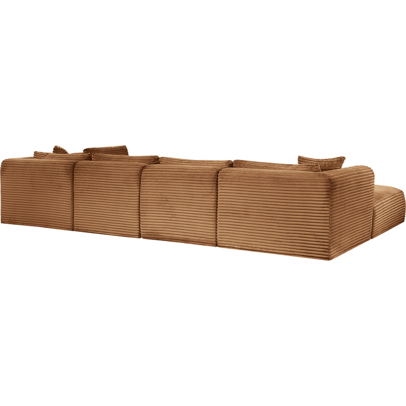 Meridian Shaggy Saddle Corduroy Performance Fabric Modular Sectional IMAGE 7