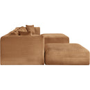 Meridian Shaggy Saddle Corduroy Performance Fabric Modular Sectional IMAGE 4