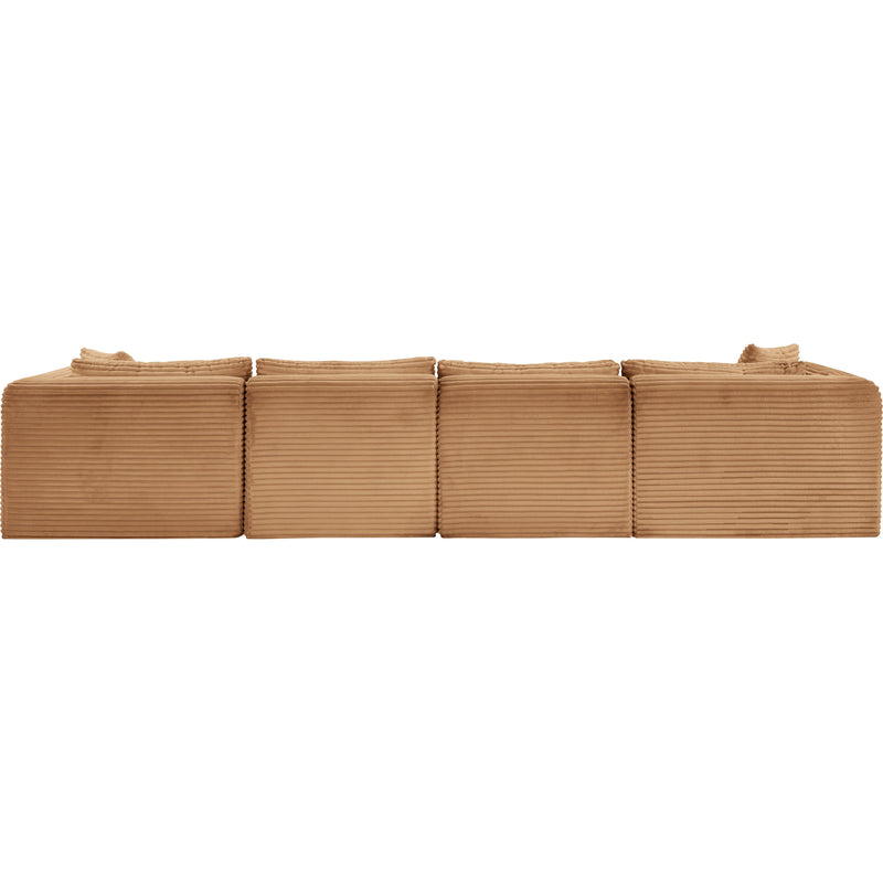Meridian Shaggy Saddle Corduroy Performance Fabric Modular Sectional IMAGE 5