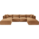 Meridian Shaggy Saddle Corduroy Performance Fabric Modular Sectional IMAGE 6