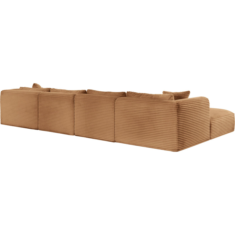 Meridian Shaggy Saddle Corduroy Performance Fabric Modular Sectional IMAGE 7
