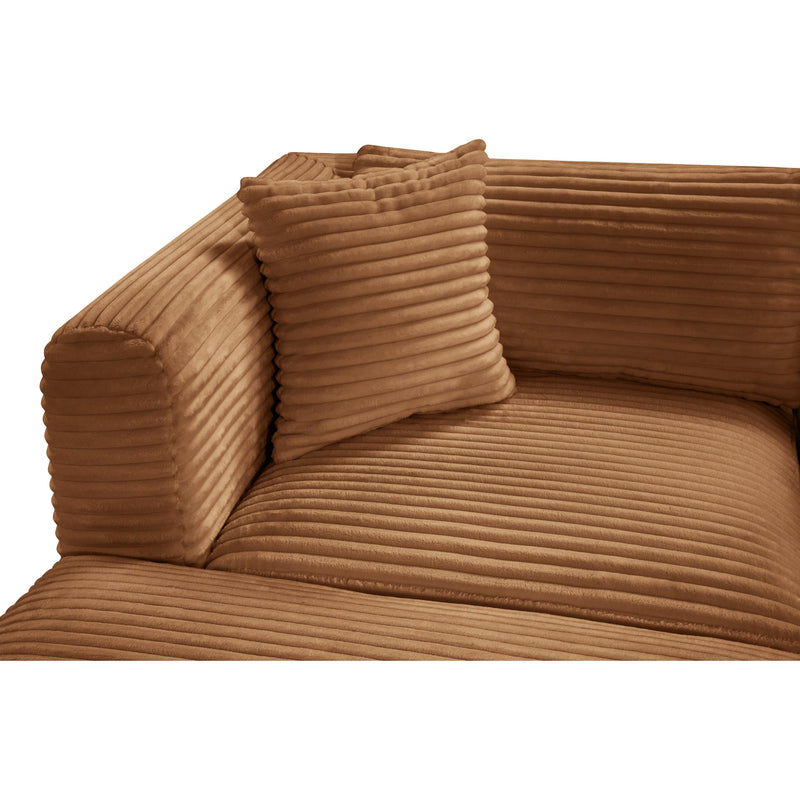 Meridian Shaggy Saddle Corduroy Performance Fabric Modular Sectional IMAGE 9