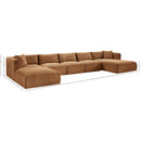 Meridian Shaggy Saddle Corduroy Performance Fabric Modular Sectional IMAGE 13