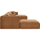 Meridian Shaggy Saddle Corduroy Performance Fabric Modular Sectional IMAGE 4