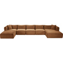 Meridian Shaggy Saddle Corduroy Performance Fabric Modular Sectional IMAGE 6