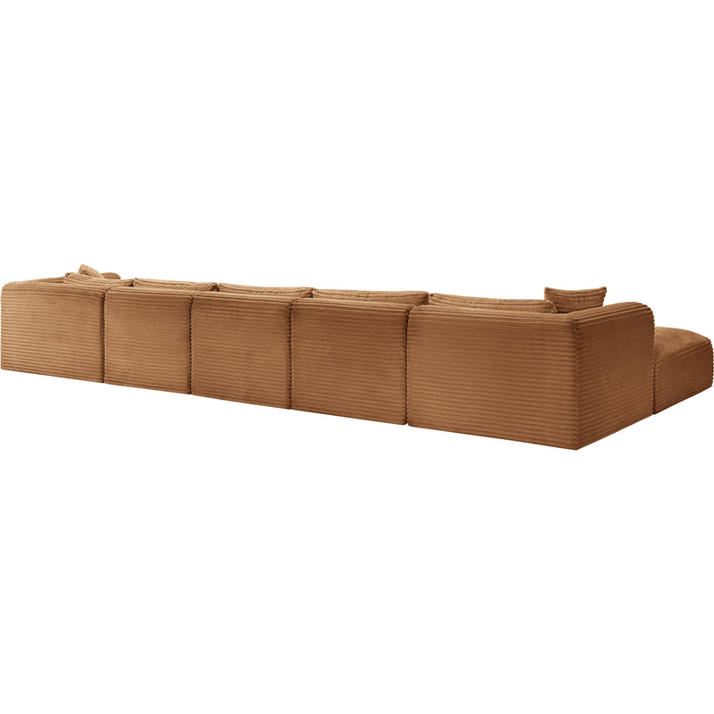 Meridian Shaggy Saddle Corduroy Performance Fabric Modular Sectional IMAGE 7
