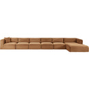 Meridian Shaggy Saddle Corduroy Performance Fabric Modular Sectional IMAGE 3