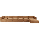 Meridian Shaggy Saddle Corduroy Performance Fabric Modular Sectional IMAGE 6