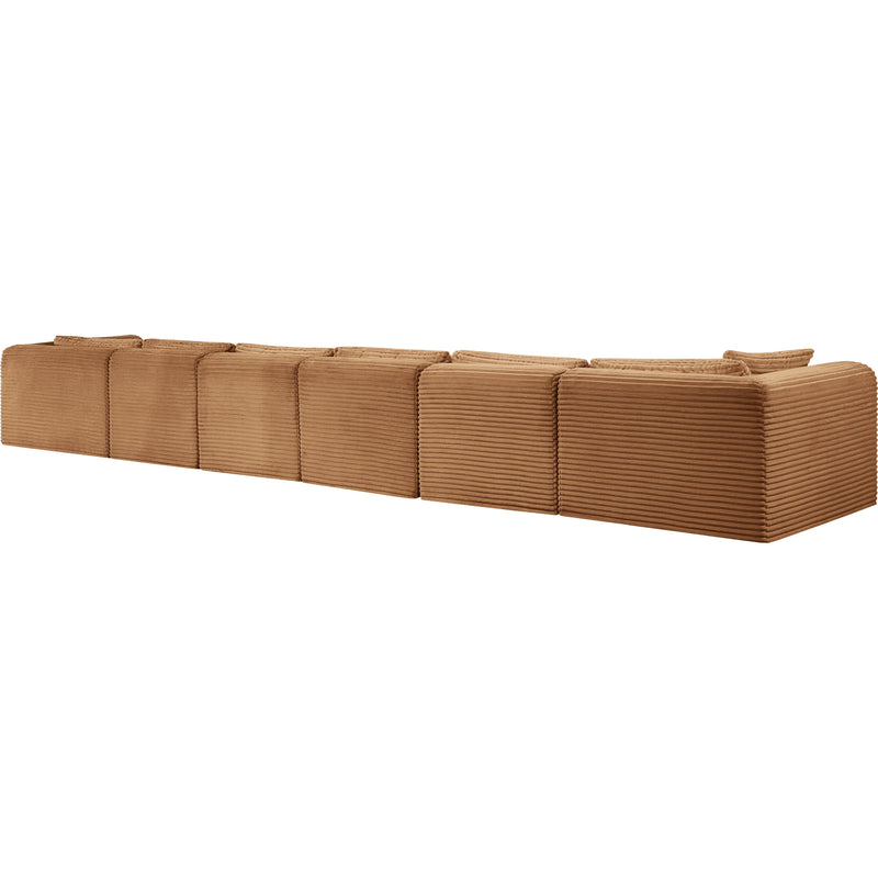 Meridian Shaggy Saddle Corduroy Performance Fabric Modular Sectional IMAGE 7