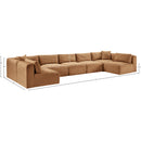 Meridian Shaggy Saddle Corduroy Performance Fabric Modular Sectional IMAGE 12