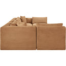 Meridian Shaggy Saddle Corduroy Performance Fabric Modular Sectional IMAGE 4