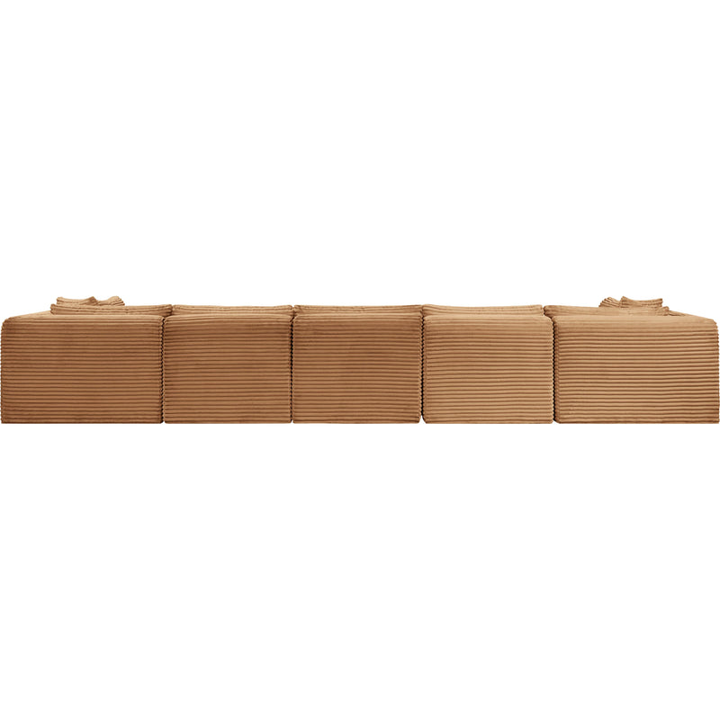 Meridian Shaggy Saddle Corduroy Performance Fabric Modular Sectional IMAGE 5