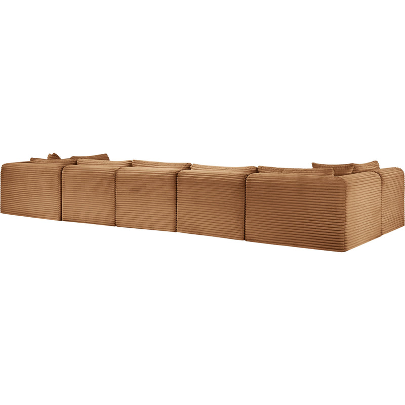 Meridian Shaggy Saddle Corduroy Performance Fabric Modular Sectional IMAGE 7