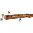 Meridian Shaggy Saddle Corduroy Performance Fabric Modular Sectional IMAGE 14