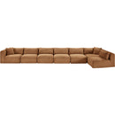 Meridian Shaggy Saddle Corduroy Performance Fabric Modular Sectional IMAGE 6