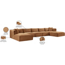 Meridian Shaggy Saddle Corduroy Performance Fabric Modular Sectional IMAGE 12