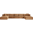 Meridian Shaggy Saddle Corduroy Performance Fabric Modular Sectional IMAGE 3