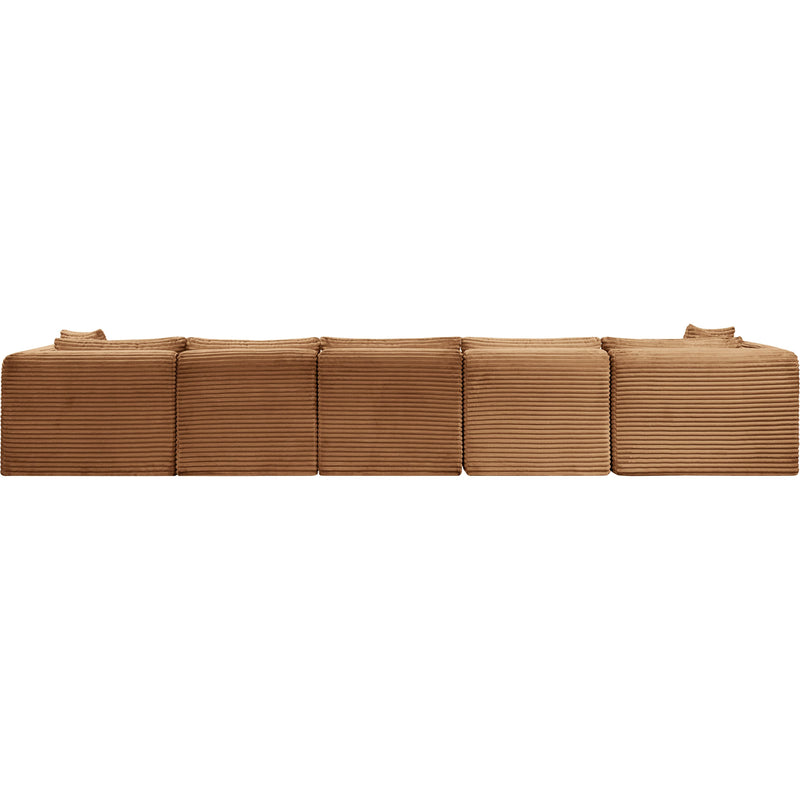 Meridian Shaggy Saddle Corduroy Performance Fabric Modular Sectional IMAGE 5