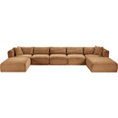 Meridian Shaggy Saddle Corduroy Performance Fabric Modular Sectional IMAGE 6