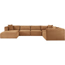 Meridian Shaggy Saddle Corduroy Performance Fabric Modular Sectional IMAGE 3