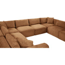 Meridian Shaggy Saddle Corduroy Performance Fabric Modular Sectional IMAGE 11