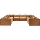 Meridian Shaggy Saddle Corduroy Performance Fabric Modular Sectional IMAGE 3