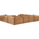 Meridian Shaggy Saddle Corduroy Performance Fabric Modular Sectional IMAGE 7