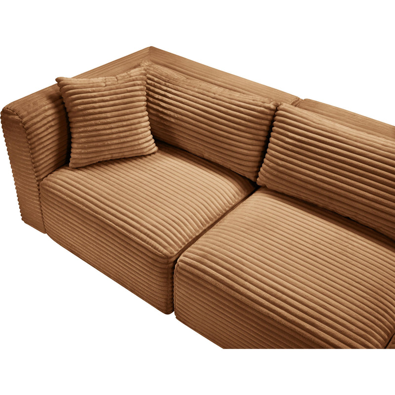 Meridian Shaggy Saddle Corduroy Performance Fabric Modular Sectional IMAGE 9