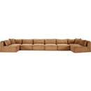 Meridian Shaggy Saddle Corduroy Performance Fabric Modular Sectional IMAGE 3