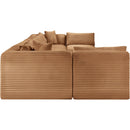 Meridian Shaggy Saddle Corduroy Performance Fabric Modular Sectional IMAGE 4