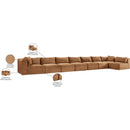 Meridian Shaggy Saddle Corduroy Performance Fabric Modular Sectional IMAGE 14