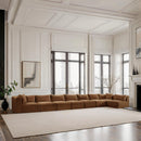 Meridian Shaggy Saddle Corduroy Performance Fabric Modular Sectional IMAGE 2