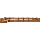 Meridian Shaggy Saddle Corduroy Performance Fabric Modular Sectional IMAGE 3