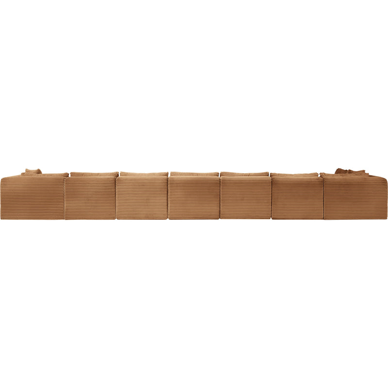 Meridian Shaggy Saddle Corduroy Performance Fabric Modular Sectional IMAGE 5