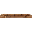 Meridian Shaggy Saddle Corduroy Performance Fabric Modular Sectional IMAGE 3