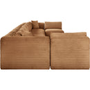 Meridian Shaggy Saddle Corduroy Performance Fabric Modular Sectional IMAGE 4